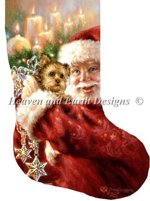 Stocking Yorkie For Christmas - Click Image to Close